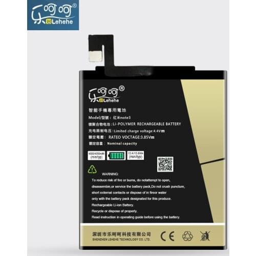 Original LEHEHE Battery BM46 for Xiaomi Redmi Note 3 Mi Note3 Pro 4000mAh Smartphone Replacement Bateria with Tool Gifts
