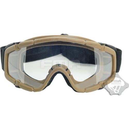 Dark Earth Skiing Sports & Paintball Airsoft Glasses anti fog Ballistic Goggles