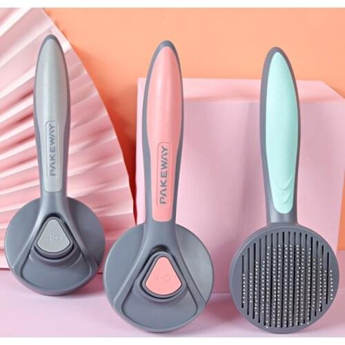 Dog Comb Stainless Steel Needle One Click Hair Removal Open Hair Pet Massage Comb Clean Floating Antistatic Pet Beauty Tools