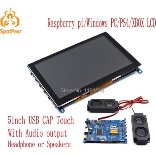 Raspberry Pi 5inch LCD 5 inch USB Capacitive Touch screen HDMI VGA display for computer mini PC XBOX PS4