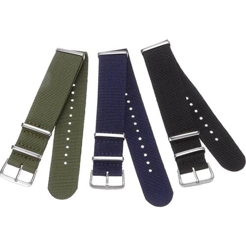 18mm,20mm,22mm Fashion Nylon Watchbands Alloy Buckle Military Army Nylon Fabric Watch Band Strap Causal Adjustable WatchBand
