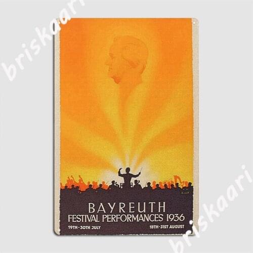 Richard Wagner Bayreuth Festival Performances Metal Signs Wall Mural Cave pub Customize Tin sign Posters