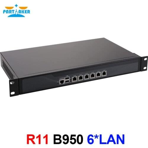Partaker R11 1U Rackmount Intel Pentium B950 Network Server with 6 Intel Lan PC Firewall Router pfSense USB COM VGA FAN