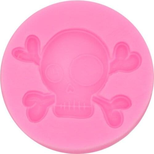 3D Skull Silicone Mold Cake Mold Resin Gypsum Chocolate Candle Candy Mold Free Shipping