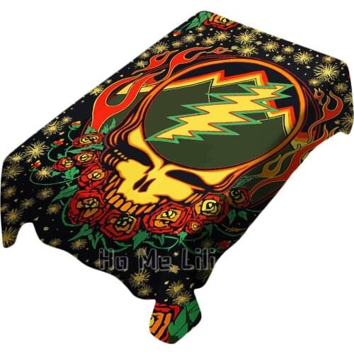 Sunshine Joy Grateful Dead 3d Steal Your Face Scarlet Fire Tablecloth Art