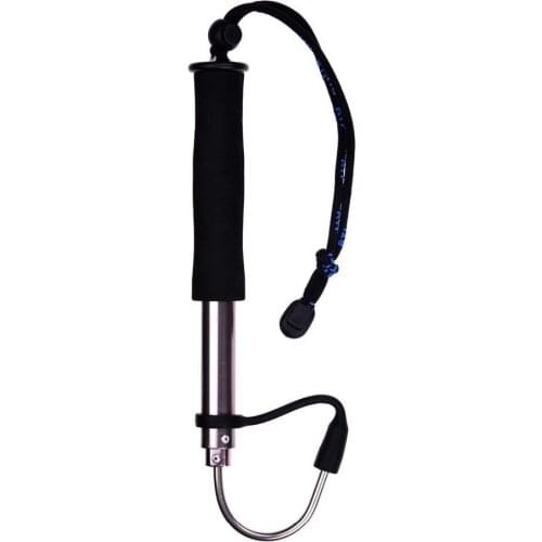 Topind 5pcs Ice fishing Flexible Fishing Gaff Grip Holder Hook Shape Fishing Spear Crank Sea Fishing Gripper Control Tackle tool