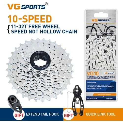 8 9 10 11 Speed Bicycle Freewheel Road Bike Sprocket Cassette Freewheel Velocidade Bike Wear-resistant Bike Parts+Bike Chain Set