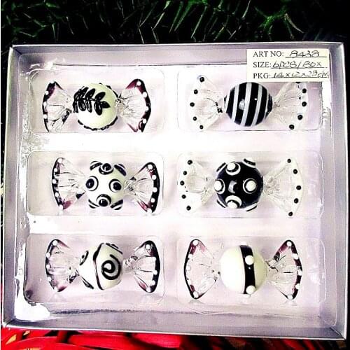 New Vintage Murano Glass Sweets Candy Wedding Xmas Party European Style Home Christmas Decoration Craft Ornaments Gifts For Kids