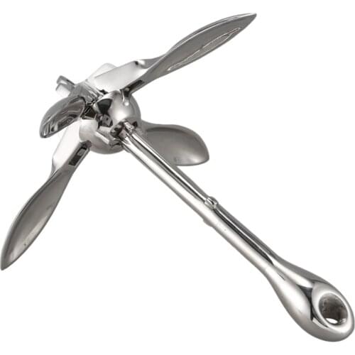Stainless Steel Folding Grapnel Boat Anchor for Marine Yacht Kayak 1.5 Kg 3.3Lb