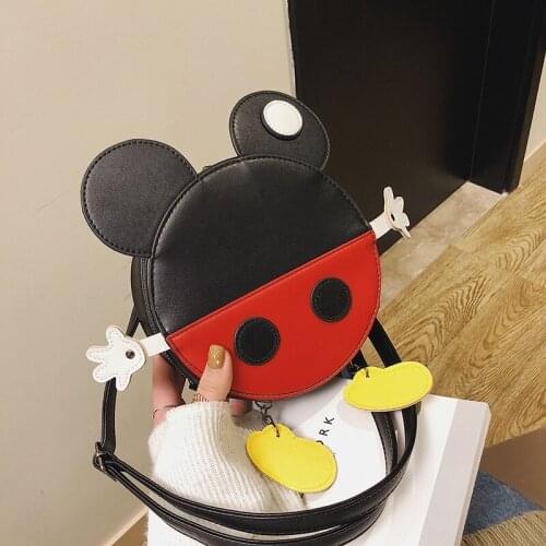 Winter new Disney cute cartoon shoulder bag Minnie Mickey Children Girl Messenger Bags Birthday Gift