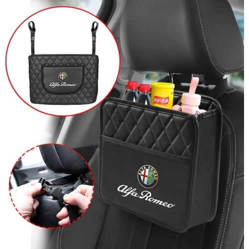 1Pcs Car Seat Back Organizer Storage Bag Accessories For Alfa Romeo Giulia Stelvio Giulietta 159 147 156 166 Mito Spider Tonale