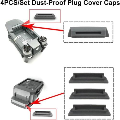 4PCS/Set Dust-Proof Plug Cover Caps for DJI MAVIC PRO Battery Charging Port and Drone Port Short Cirsuits Protection