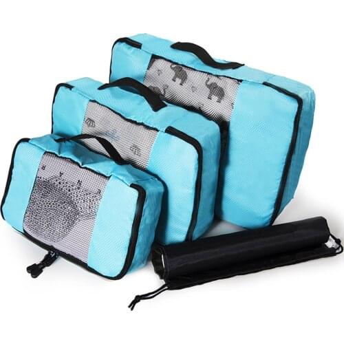 4Pcs Set Travel Bag Waterproof High Quality Large Capacity Travel Bag Suitcase Clothes Organizer Compression Storage Travel Bag