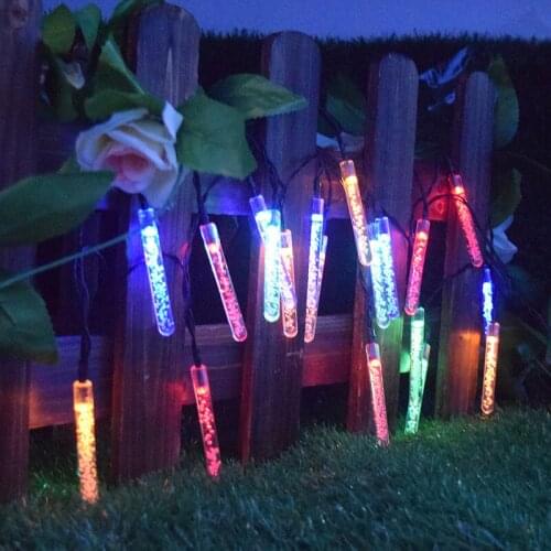 5M20LED Lamp Solar Bubble Column Light String For Christmas Decoration Holiday Light String LED Atmosphere Light String