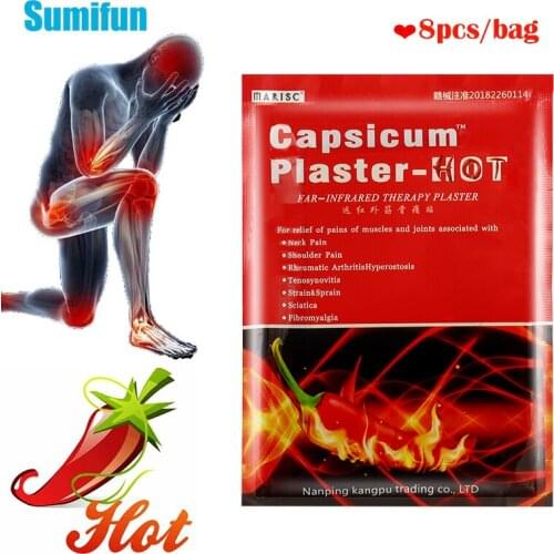 8pcs Hot Pepper Analgesic Patch For Rheumatoid Arthritis Knee Muscle Joints Orthopedic Pain Relief Chinese Medical Plaster C2352