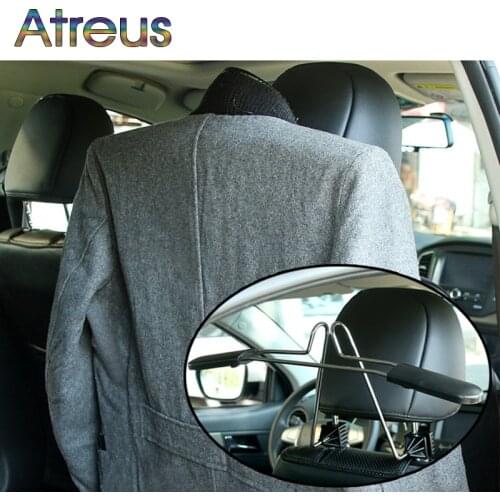 Atreus 1Pcs Car hanger metal stainless steel headrest hanger for Hyundai Creta I30 IX35 Volkswagen Polo VW Golf 4 7 5 Tiguan Kia