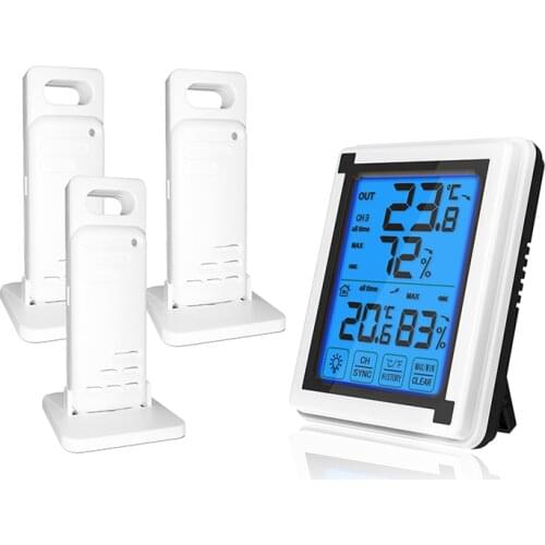Wireless Weather Station LCD Display With Barometer Weather Forecast Outdoor Sensor Thermometer Hygrometer