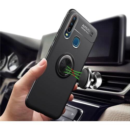Metal Ring Case For VIVO Y17 Y3 2019 V15 Pro S1 Pro Magnetic Soft Silicone Back Cover For VIVO Z5X IQOO X27 Pro X23 Phone Case