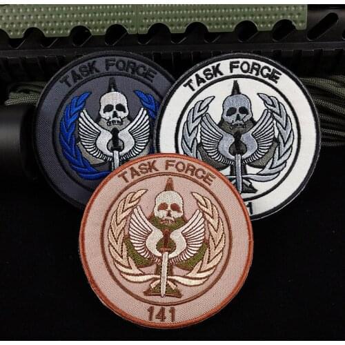 COD141 Task Force Embroidered Velcro Patch Tactk141 Elite SAS Tactical Armband Badge Army Fan Patch