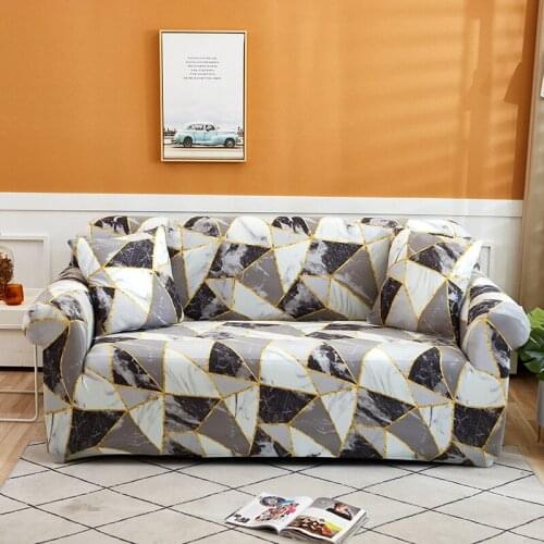 Geometric Elastic Sofa Cover for Living Room Modern Sectional Corner Sofa Slipcover Couch Cover Chair Protector 1/2/3/4 Seater