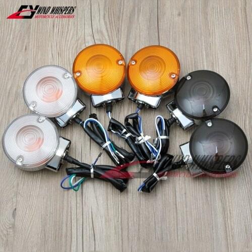 Chrome halogen Light Turn Signal Indicators Lights Lamp For Harley Touring FL Electra Tour Glide Road King FLT FLHR FLSTC FXRD