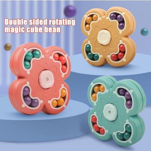 Rotating Bean Intelligence Fingertip Cube Toy Anxiety Relief Toys For Children Adults Bead Puzzles Children Education Game Gifts