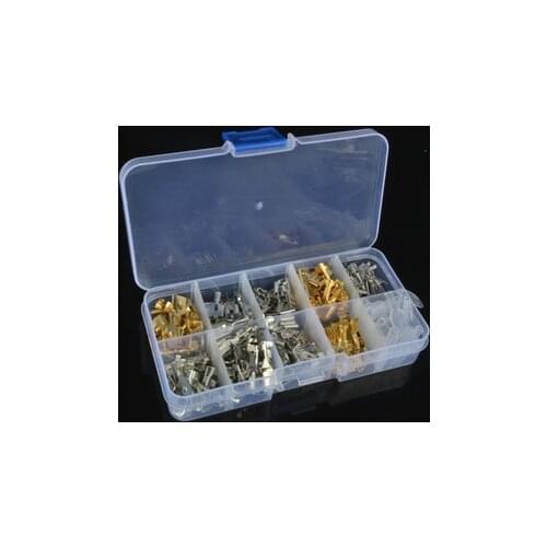150Pcs Insulated Electrical Wire Crimp Terminals 2.8/4/4.8/6.3mm Spade Connectors Assortment Kit with Box