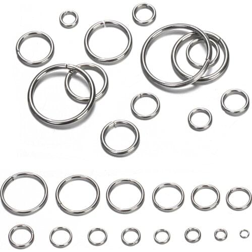 200pcs Open Jump Rings Stainless Steel Circle for Bracelet Necklace Earring Pendant Connectors Jewelry Making Components DIY