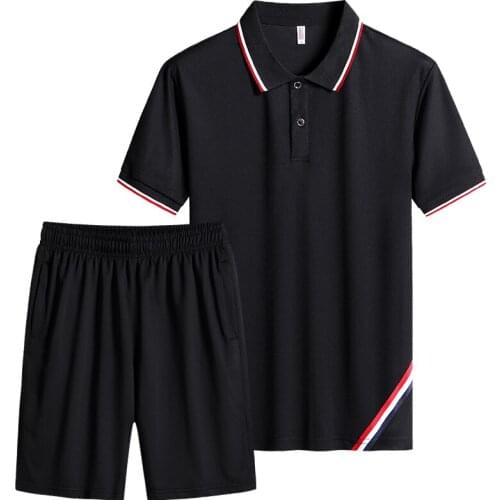 Outfit Set M-8XL Tracksuit Men Sets Sweat Suit Jogger Set Sport Pants Summer Suit Two-piece Fashion Fitness Suit T-shirt+Short