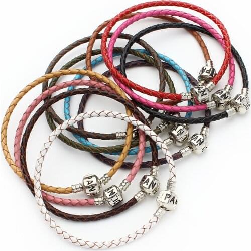 Leather Charms Bracelet Women Fashion Bangle Beads Jewelry Making DIY Accessories Women Men Holiday Birthday Gifts