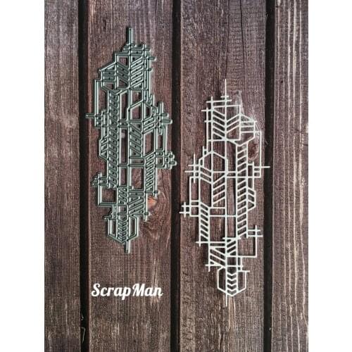 Geometry 16 Metal Cutting Dies Scrapbooking background craft Card Making Embossing Rectangular Pattern