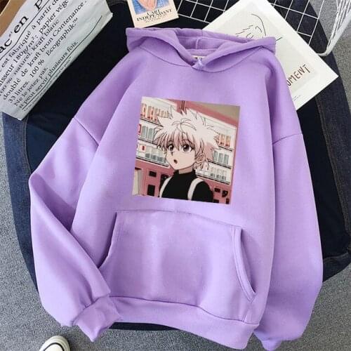 Cute Hunter X Hunter Mens Hoodies Fashion Women Pullovers Hoodies Sweatshirts Killua Zoldyck Hisoka Anime Hoody Streetwear Tops