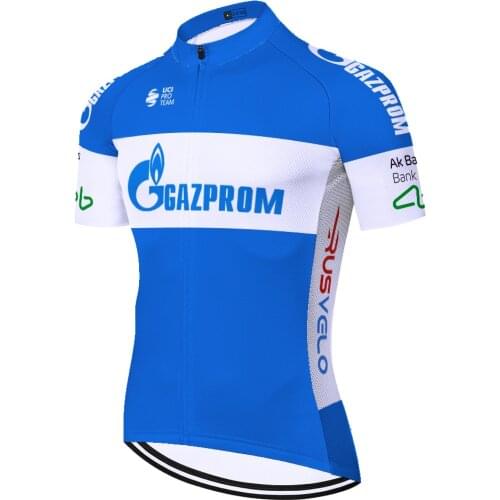 Gazprom Camisa Masculina Retro Maglia Uomo Mallot Verano Equipamento Velo Homme Maillot Ciclismo Hombre Jersey Ciclismo Hombre