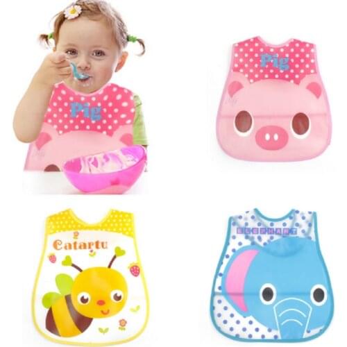 New Baby & Kids Cute Cartoon EVA Bibs Waterproof Bandana Silicone Baby Bibs Boys Girls Infants Feeding Care Burp Clothes