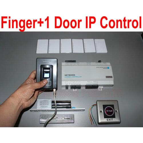One Door 1 door access panel board with tcp/ip network+web ip based control+1 fingerprint reader+no touch button+bolt lock home