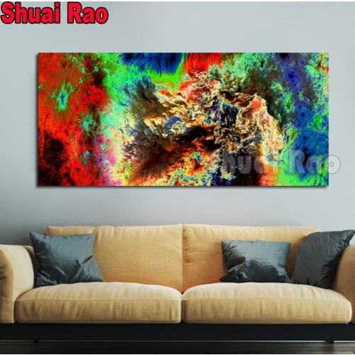 Christmas Red and Green Color Fantasy Abstract Cloud Abstract gorgeous 5d Painting diamond embroidery home Decor,diy diamond New
