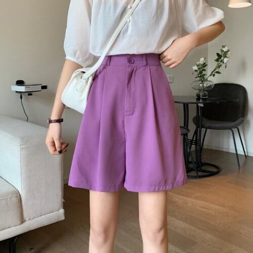 New Casual Comfortable Elegant Wild Suit Shorts Women With Wide Leg A-line Loose Shorts Summer Casual Clothing Femme Ropa Mujer