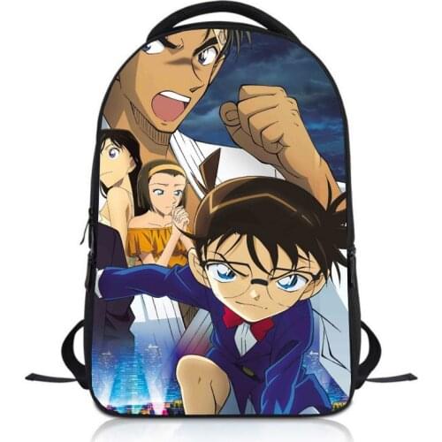Anime Detective Conan Students Backpack School Bag Children Cartoon Knapsack Boys Girls Rucksack Kids Bookbag Satchel
