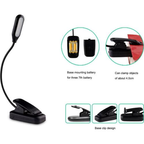 LED Book Light Portable Table Lamp USB Rechargeable Desk Light Home Flexible LED Reading Light Touch Switch Indoor Study Lamp