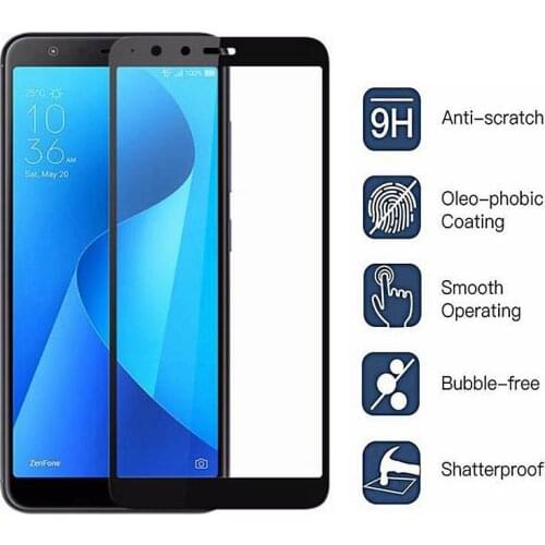 2PCS 9H HD Full Cover Color Tempered Glass For ASUS ZenFone Max Plus M1 (ZB570TL) X018D Screen Protector Protective Film Guard