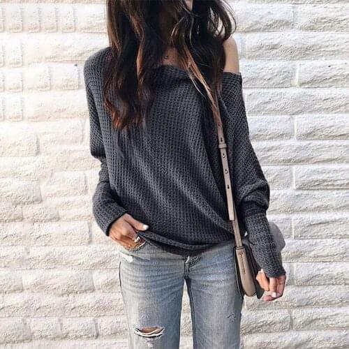 Women Sweaters And Pullovers Spring Autumn Knit Pullover Casual Loose Tops New 2019