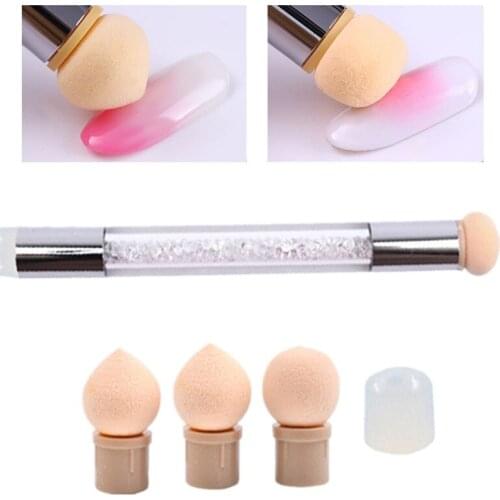 Mini Women Make Up Tool Sponge Silica Gel Rendering Pen Printable Nail Pen