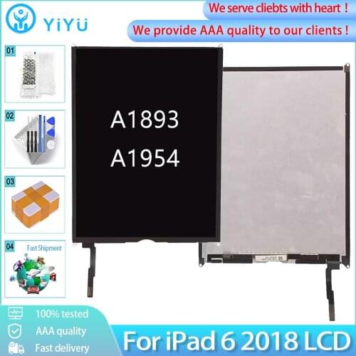1PCS Original For 9.7 2018 Version For iPad 6 6th Gen A1893 A1954 LCD Screen AAA Display Digitizer Replacement Free Tools