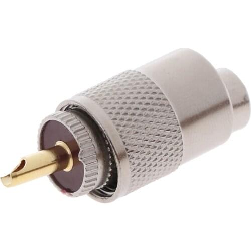 1PCS UHF PL259 Male Plug Straight Solder Connector Adapter For RG8U RG58-3