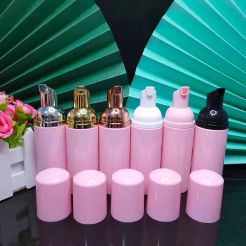 10PCS/lot 60Ml/30ML Travel Small Aliquot Foam Dispenser Cleaning Bottle Bright Pink Plastic Bottle Soap Mousse Foam Bottle