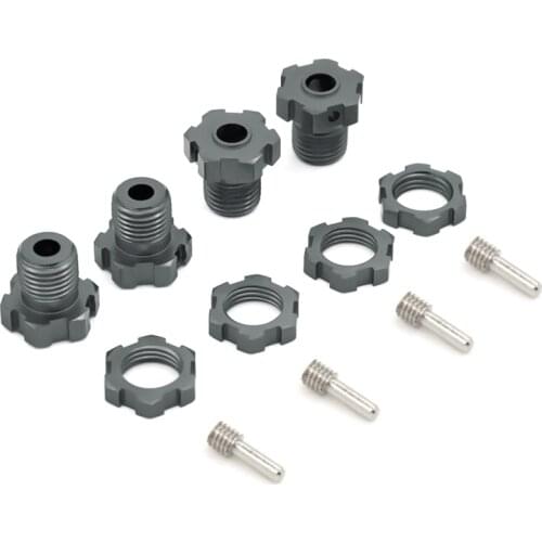 4Pcs 17mm Hex Nuts Splined Wheel Hubs 5353X for RC Traxxas 1/10 E-MAXX Summit E-REVO REVO 3.3 Slayer Pro 4X4