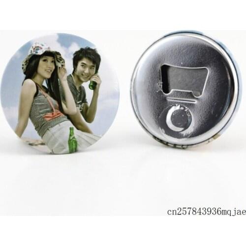 50pcs Customized Button Badge Bottle Openers Personalized Fridge Magnet Bottle Opener Wedding Favor Souvenir