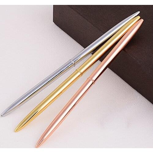 50pcs kawaii pen business office metal ballpoint pens for school office writing supplies luxury stationery stylo fashion pen