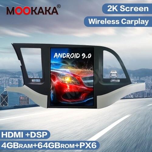 Tesla Style Android 9 64G Car Radio GPS Navigation For Hyundai ELANTRA 2016 2017 2018 Multimedia Player Stereo Head Unit Carplay