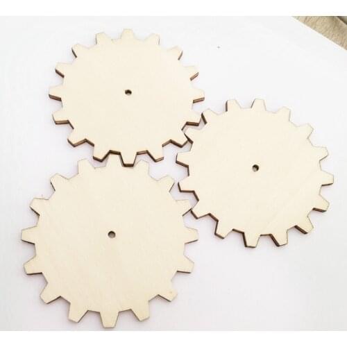 4 inch large wooden gear steampunk decor wooden cogs